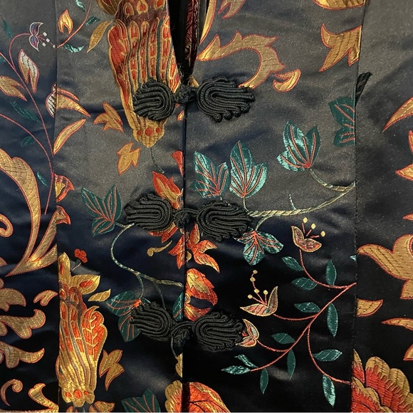 SOFT SURROUNDINGS Moon Dynasty Satin Brocade Kimono Jacket - Size Large - Picture 6 of 13